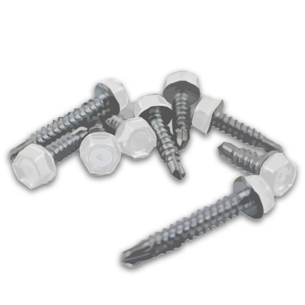 White Self-Drilling Screws