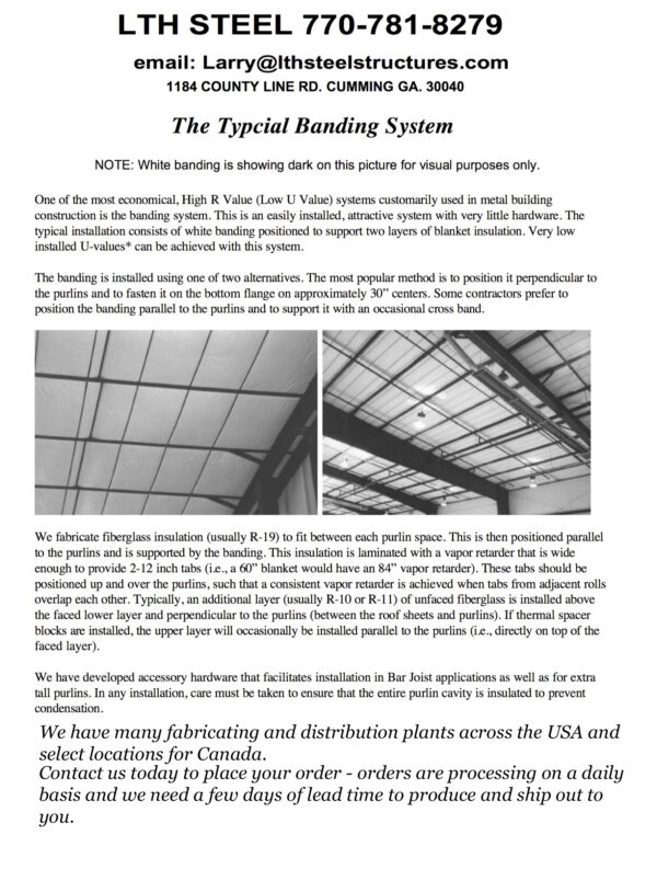 Insulation Support Steel Banding Info